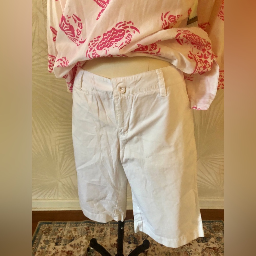 Bass Women's White Knee-Length Cotton Bermuda Shorts NWT Size 10